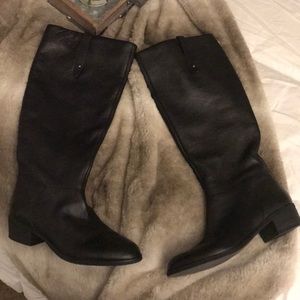 Crown Vintage Black Leather Boots